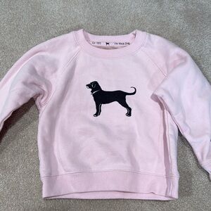 Baby Girl Black Dog Crew Neck Sweatshirt Size 18mos